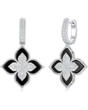 Suzy Levian CZ Jewelry Suzy Levian Cz Clover Drop Earrings - Multicolour
