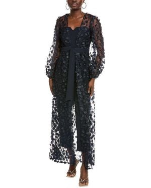 Julia Jordan 3D Embroidered Jumpsuit - Black
