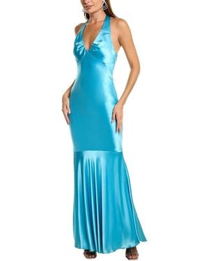 Issue New York V-neck Gown - Blue
