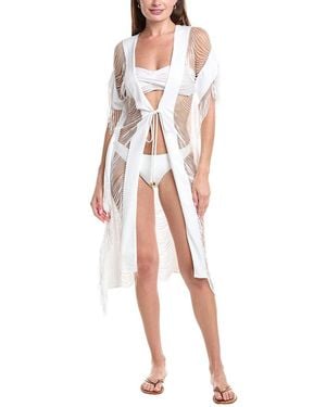 PQ Swim Monique Tie Kimono - White