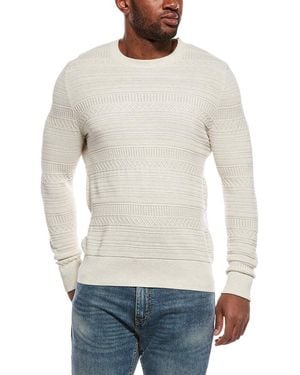 J.McLaughlin Guernsey Knit Crewneck Sweater - White