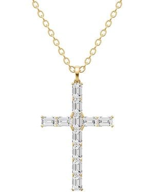 Lab Grown Diamonds 14K 3.00 Ct. Tw. Lab-Grown Diamond Necklace - Metallic