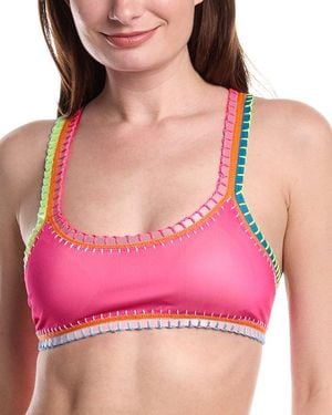 PQ Swim Crochet Trim Sporty Top - Pink
