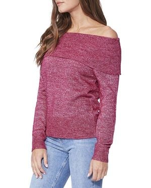 PAIGE Metallic Izabella Wool-blend Jumper - Red