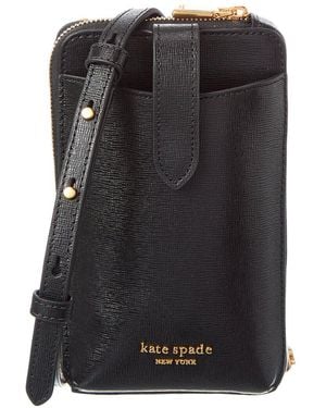 Kate Spade Morgan Saffiano Leather Ns Phone Crossbody - Black