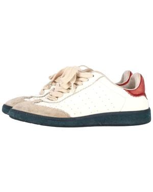 Isabel Marant Leather Bryce Lace-Up Trainer (Authentic Pre-Loved) - White