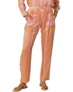 Hale Bob Rhea Silk-Blend Pant - Orange