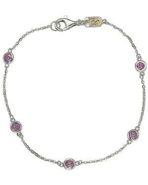 Suzy Levian 0.02 Ct. Tw. Diamond & Sapphire Bracelet - White