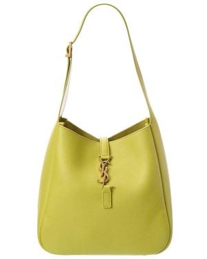 Saint Laurent Le 5 A Leather Tote - Green