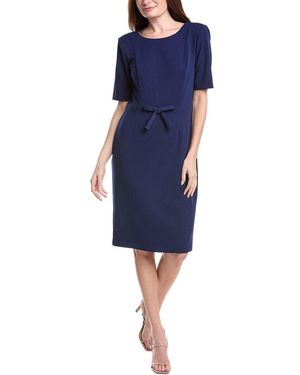 Adrianna Papell Bow Waist Sheath Dress - Blue
