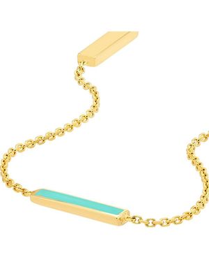 HAWLEY ST 14K Enamel Anklet - Metallic