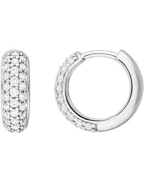 HAWLEY ST 14K 0.48 Ct. Tw. Diamond Pave Earrings - Metallic