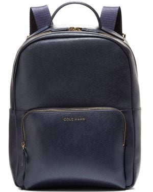 Cole Haan Delancey Leather Backpack - Blue