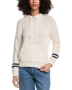 Vintage Havana Anchor Knit Hoodie - White