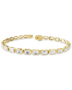 Lab Grown Diamonds 18K Vermeil 10.05 Ct. Tw. Lab-Grown Diamond Tennis Bracelet - Metallic