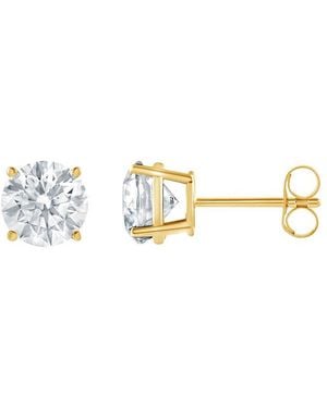 Lab Grown Diamonds 14K 2.00 Ct. Tw. Lab-Grown Diamond 4 Prong Stud Earring - Metallic