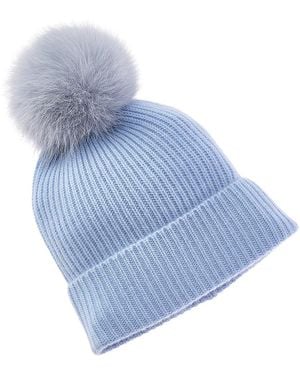 Sofiacashmere Sofiacashmere Rib Cashmere Hat - Blue
