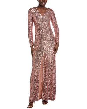 Akris Sequin Silk-Blend Maxi Dress - Red