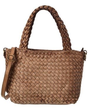 Isabella Rossetti Marie Hand Woven Leather Tote - Brown