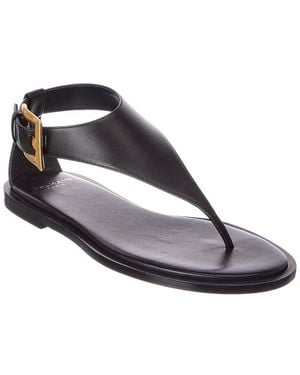 Balmain Anthem Leather Sandal - Black