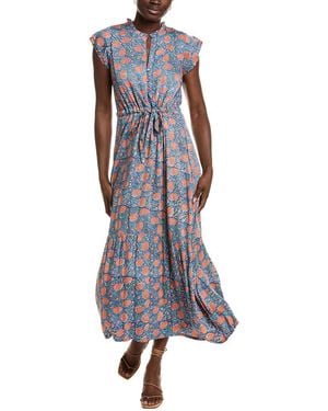 Emerson Fry Frances 3 Frill Dress - Blue