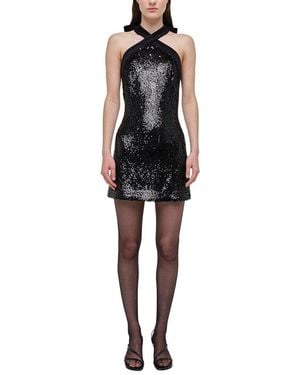 Jonathan Simkhai Isla Halter Neck Mini Dress - Black