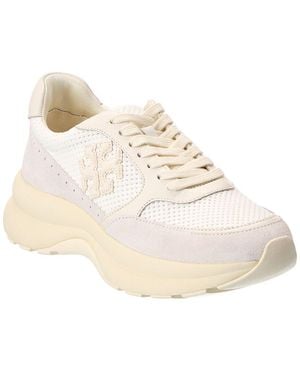 Tory Burch Kick Mesh & Suede Trainer - White