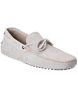 Tod's Suede Loafer - White