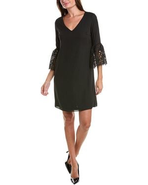 Joseph Ribkoff Lace Bell-Sleeve Shift Dress - Black