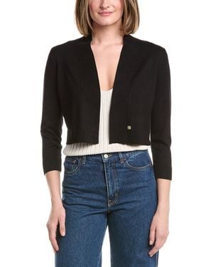 Anne Klein Cropped Shrug Top - Black