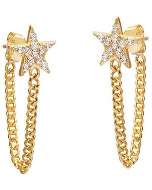 Gabi Rielle Femme Felling 14K Over Cz Post Earrings - Metallic