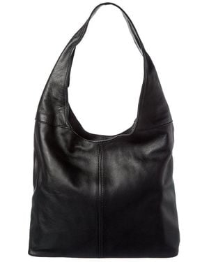 Italian Leather Shoulder Bag - Black
