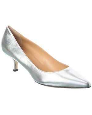 Sergio Rossi Secret Leather Pump - White