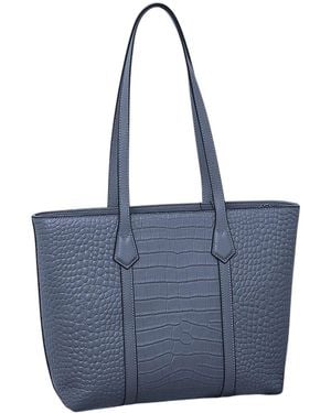 Adele Berto Leather Tote - Blue