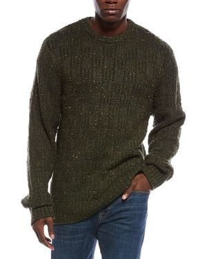 Slate & Stone Heavy Basket Weave Wool-Blend Jumper - Green