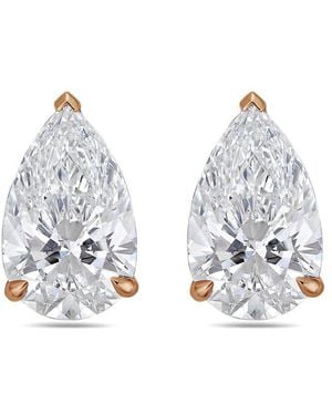Diana M. Jewels Diana M. 14K Rose 10.00 Ct. Tw. Lab-Grown Diamond Earrings - Metallic