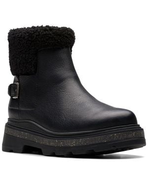 Clarks Hencroft Madi Wp Leather Boot - Black