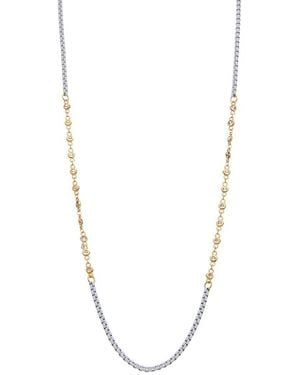 Juvell 18K Plated Cz Link Necklace - Metallic