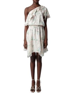 Zadig & Voltaire Robbie Jac Chaines Faded Silk Dress - White
