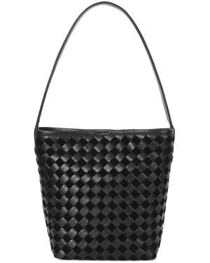 Tiffany & Fred Paris Hand-Woven Leather Tote - Black