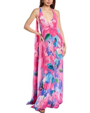 Hemant & Nandita Halter Maxi Dress - Pink