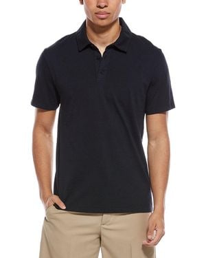 Vince Garment Dye Polo Shirt - Black