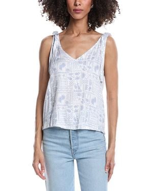 Splendid Printed Woven Tank - Blue