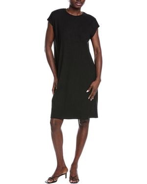 Eileen Fisher Round Neck Shift Dress - Black