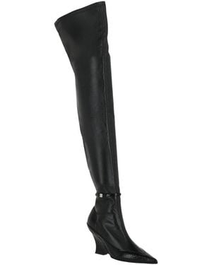 Givenchy Raven Leather Over-The Knee Boot - Black