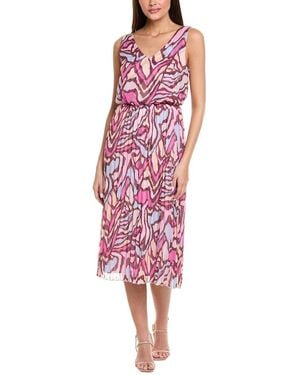 Sam Edelman Rose Landscape Midi Dress - Red