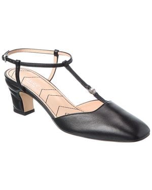 Gucci Double G Leather Pump - Metallic