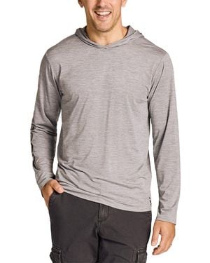 Life Is Good. Hooded Sun Crusher Shirt - Grey
