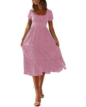 Vincent Midi Dress - Pink