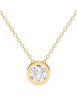 Lab Grown Diamonds 14K 2.00 Ct. Tw. Lab-Grown Diamond Necklace - Metallic